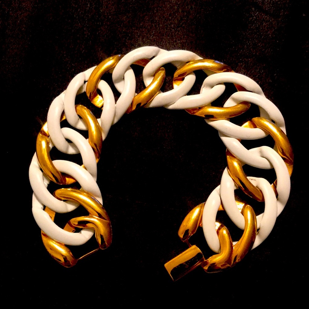 White and Gold chain bracket